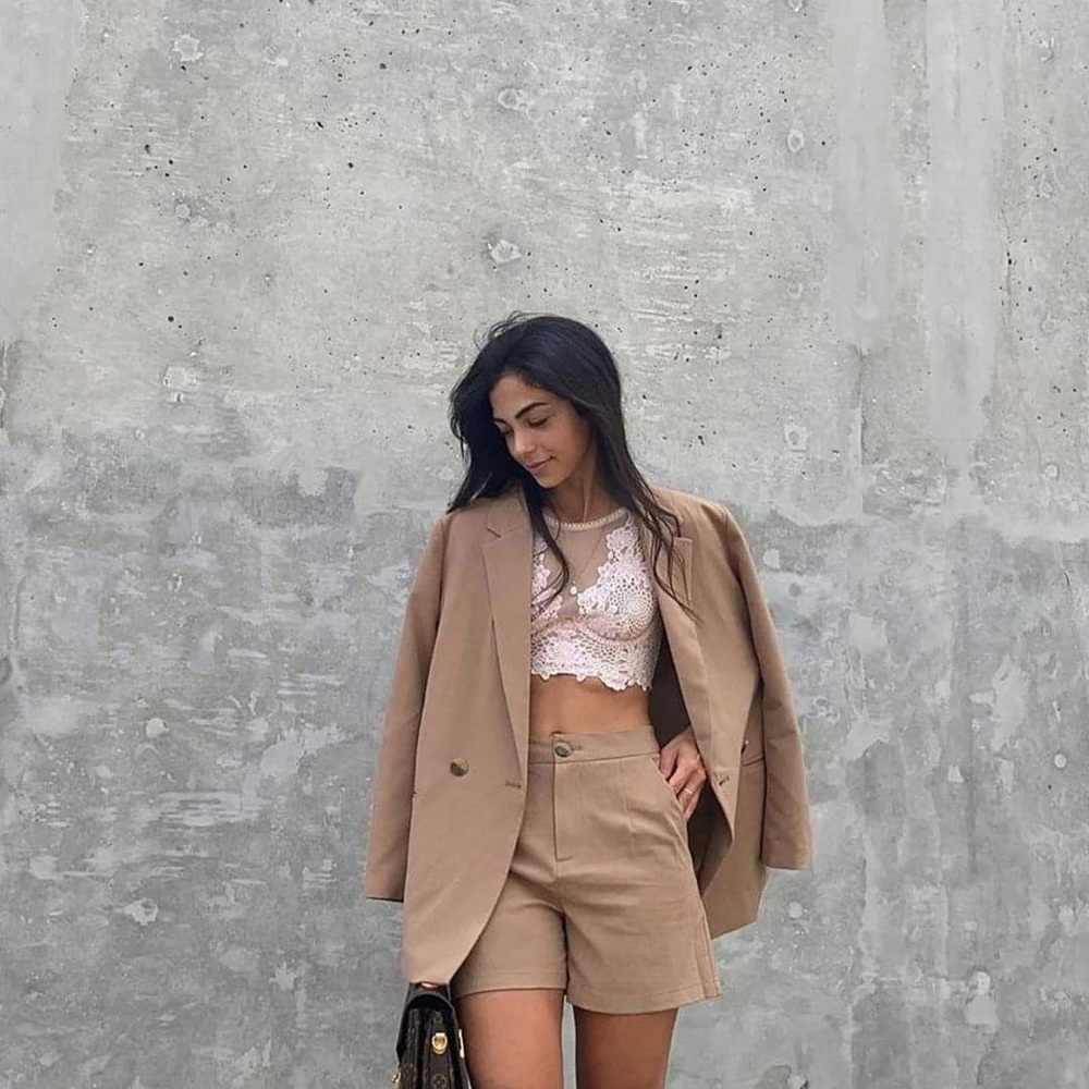 Secchic blazer and shorts set